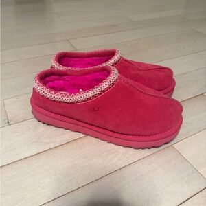 UGG Women's Bright Pink Suede Slippers